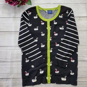 Le Tigre Cardigan Swan Medium 3/4 Sleeve Sweater